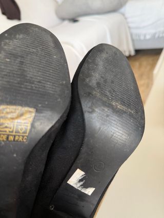 Zapatos de tacón negros piel