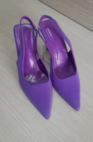 Décolleté slingback viola