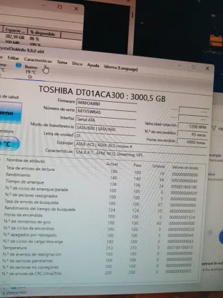 Disco Duro Toshiba 3TB SATA 6.0 Gb/s