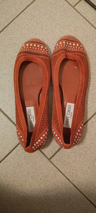 Jimmy Choo ballerine rosse con strass