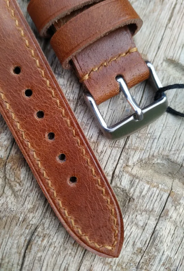 Correa para reloj de piel vacuna. 20mm
