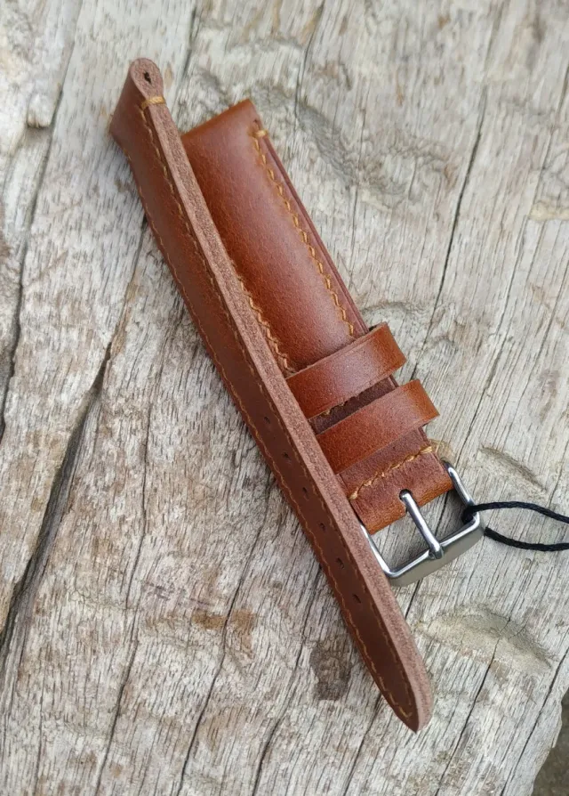 Correa para reloj de piel vacuna. 20mm