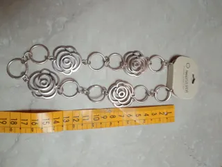 Collar Choker Baño Plata Flor Camelia