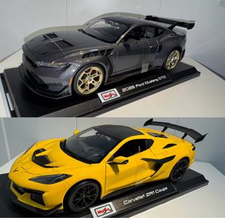 1:18 Ford Mustang GTD y corvette ZR1