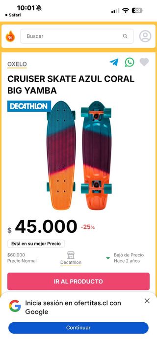 Monopatín como nuevo decathlon