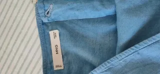 Falda vaquera suave azul