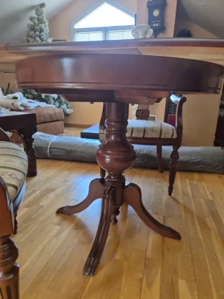 Tavolo rotondo allungabile + 2 poltroncine