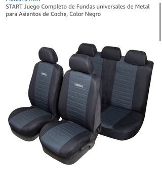 Fundas Asientos Coche Universales Metal Negro