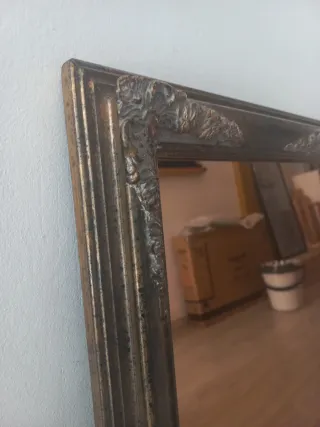 Espejo decorativo madera y dorado