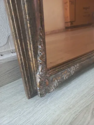 Espejo decorativo madera y dorado