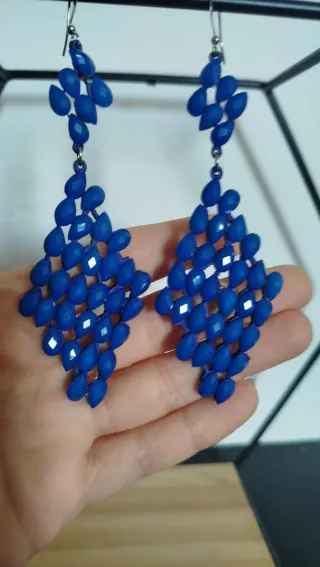 Orecchini pendenti vintage blu