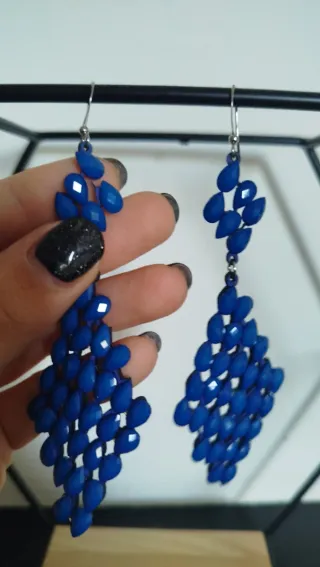 Orecchini pendenti vintage blu