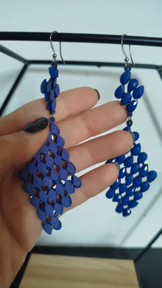 Orecchini pendenti vintage blu