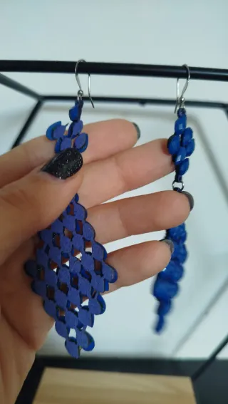 Orecchini pendenti vintage blu