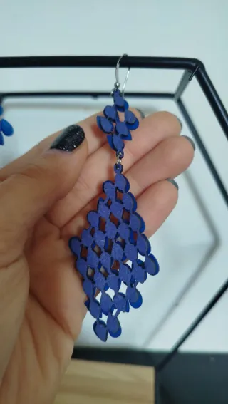 Orecchini pendenti vintage blu