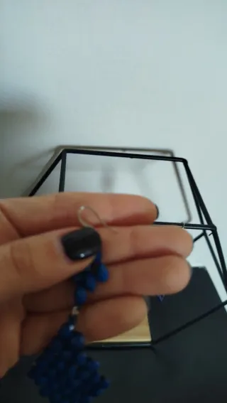 Orecchini pendenti vintage blu