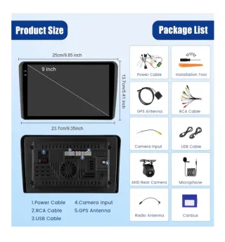 Radio Android 9" Audi A3 2003 - 2012 Cómo nuevo