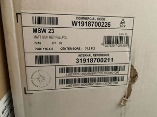 4 LLANTAS msw 23 by oz 7x16 5x115 et35