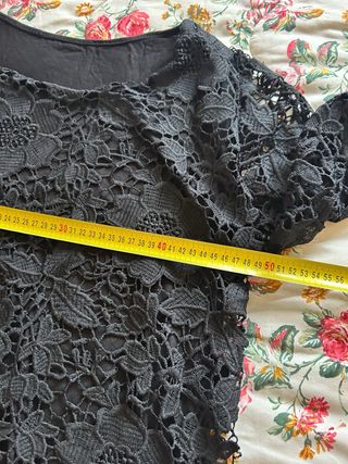 Maglia donna pizzo nero elegante