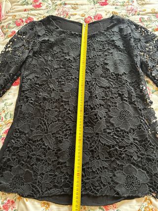 Maglia donna pizzo nero elegante