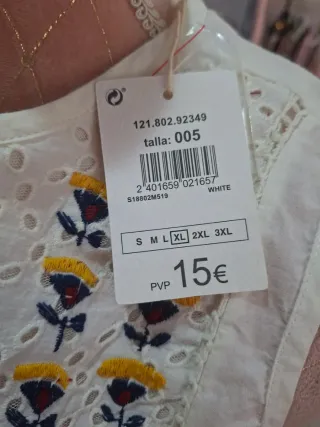 Blusa bordada mujer talla única