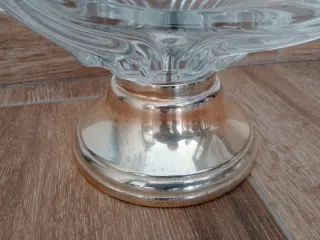 Centro de mesa cristal y metal