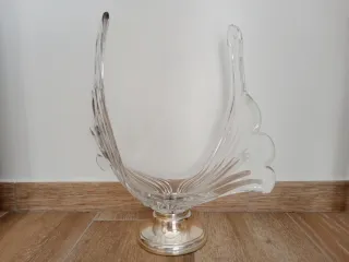 Centro de mesa cristal y metal