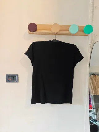 T-shirt Richmond orsetto cristalli nera