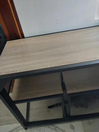 Mesa industrial madera y metal