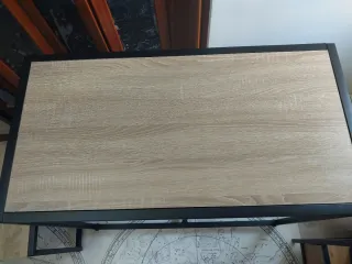 Mesa industrial madera y metal