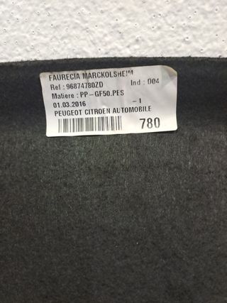 BANDEJA TRASERA CITROEN C4 CACTUS 650756