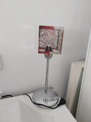 Lámpara colgante moderna metal y cristal