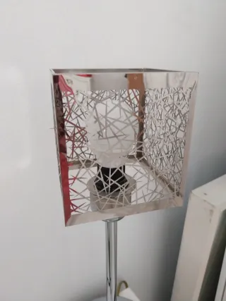 Lámpara colgante moderna metal y cristal