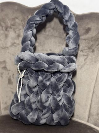 Borsa mini grigia chunky