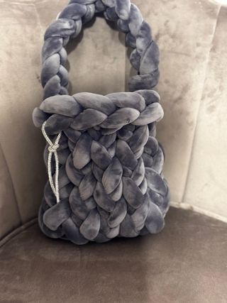 Borsa mini grigia chunky