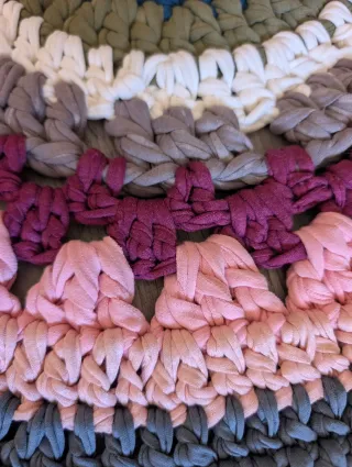 Alfombra Ganchillo Redonda 90cm