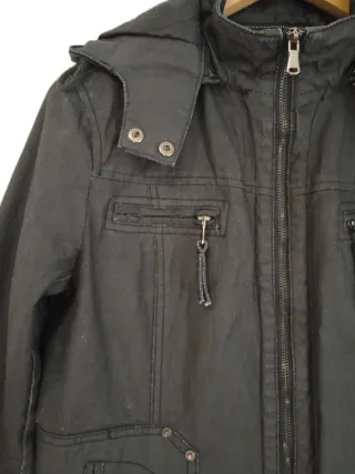 Chaqueta vaquera gris negro mujer Talla L