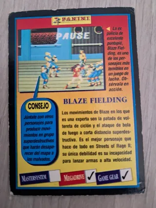Carta Streets of Rage Blaze Fielding