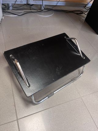 Reposapiés ergonómico madera y metal