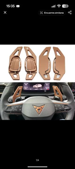 Levas de aluminio Cupra color bronce