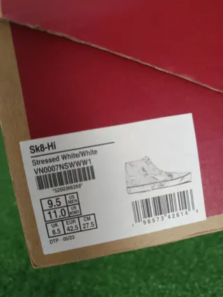 Zapatillas Vans SK8-Hi Blancas y Grises