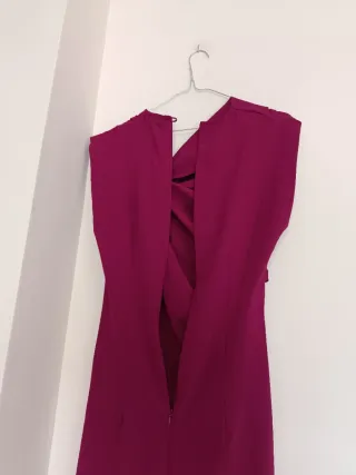 Vestido midi aplique dorado zara talla S