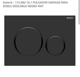 Pulsador Geberit Sigma20 Negro Mate