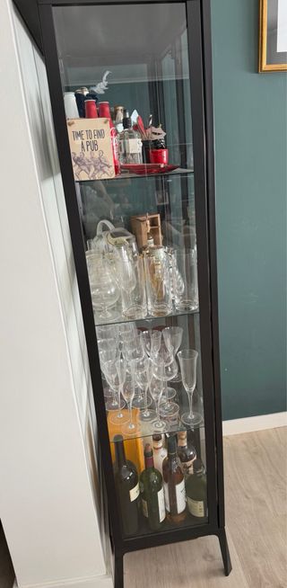 Armario Vitrina Cristal Negro