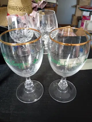 N.6 Bicchieri Irish Coffee Bordo Dorato