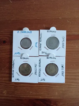 Lote 12 Monedas Plata y 12 Gobierno Español