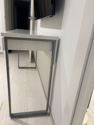 Escritorio consola moderno blanco y gris