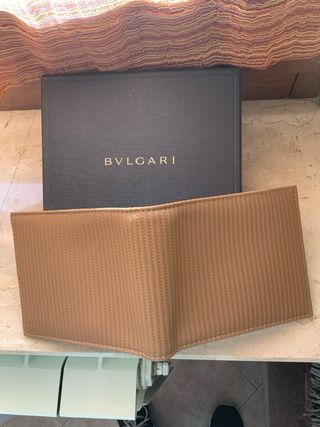 Portafoglio Bulgari Bianco e beige