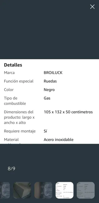 Barbacoa Gas Broiluck 4+1 Fuegos usada 3 veces