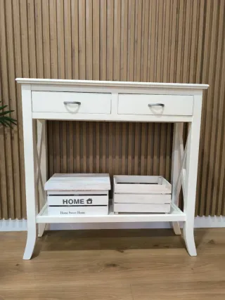 Aparador blanco de madera